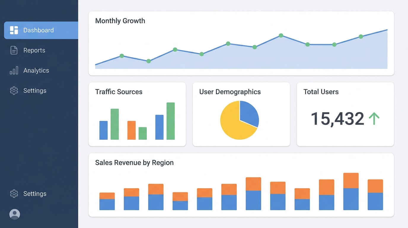 soft blue dashboard ui