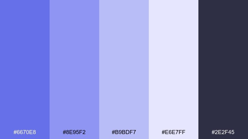 soft gradient blend blue lavender color palette with hex codes