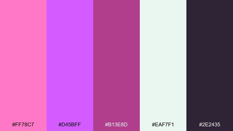 soft lilac spa color palette with hex codes