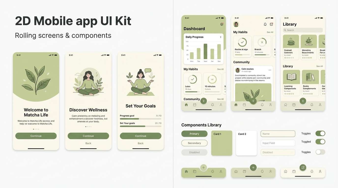 soft matcha onboarding ui