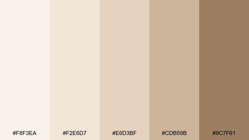 soft monochrome eggshell color palette with hex codes