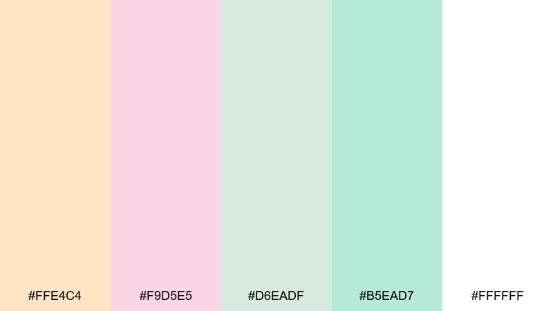 soft nursery hush color palette with hex codes
