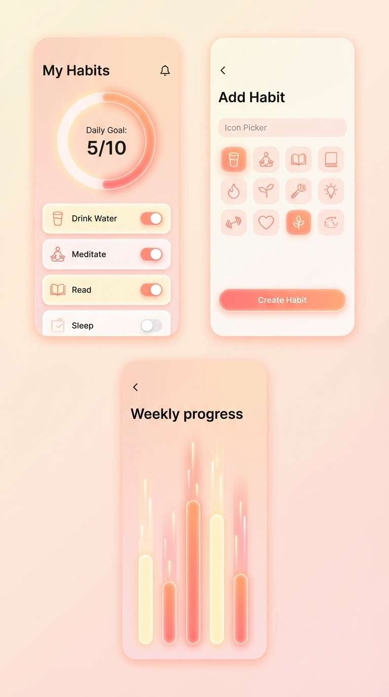 wellness habit tracker ui