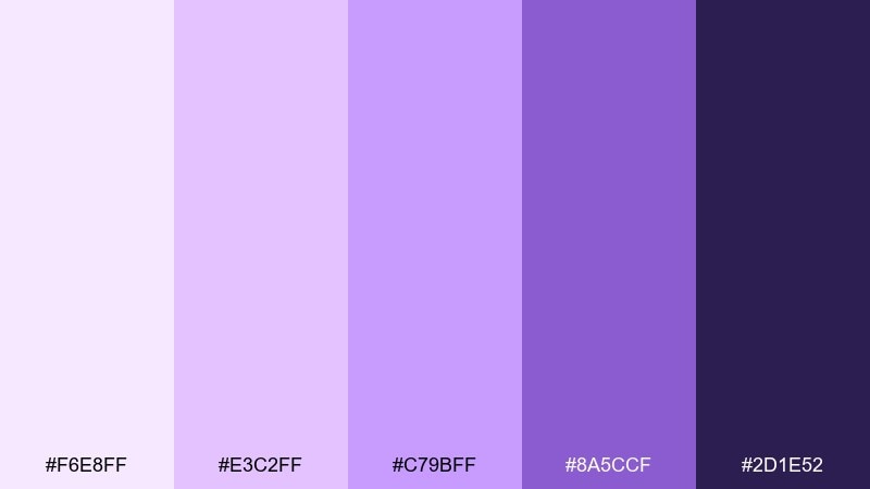soft plum ui pink violet color palette with hex codes