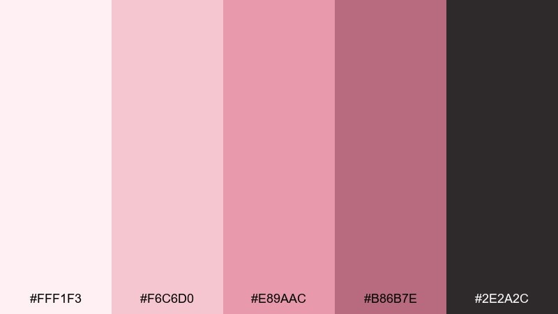 soft rose ui rose color palette with hex codes