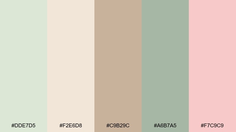 soft safari baby shower color palette with hex codes