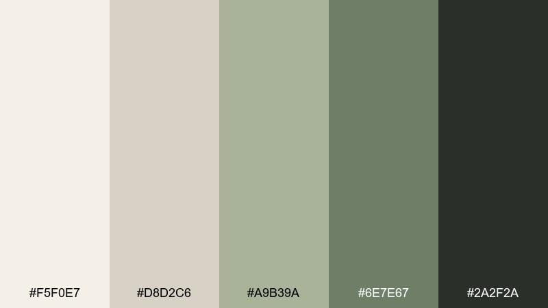 soft sage linen hygge color palette with hex codes