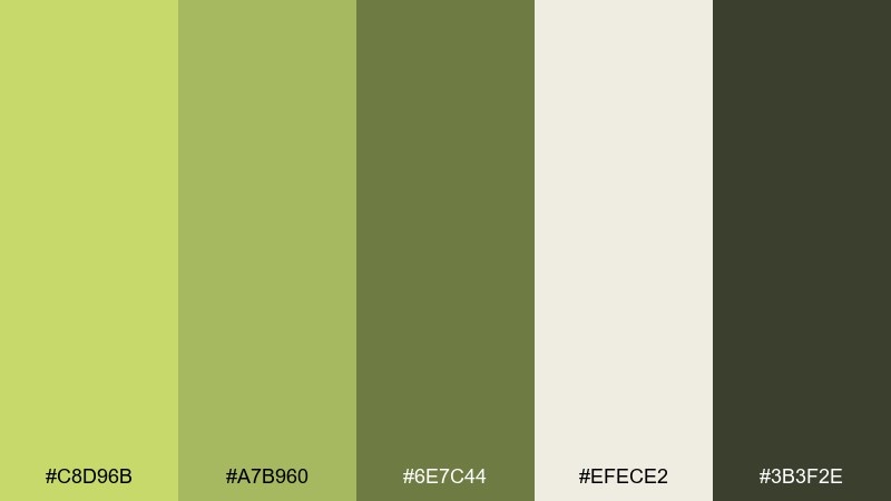 soft sage studio peridot color palette with hex codes