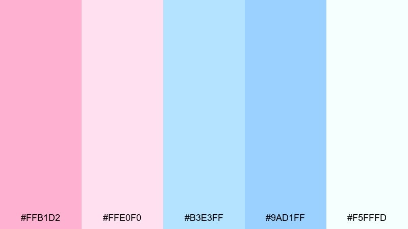 soft serve studio cotton candy color palette with hex codes