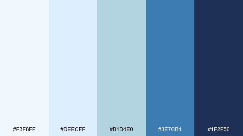 soft sky office flat color palette with hex codes