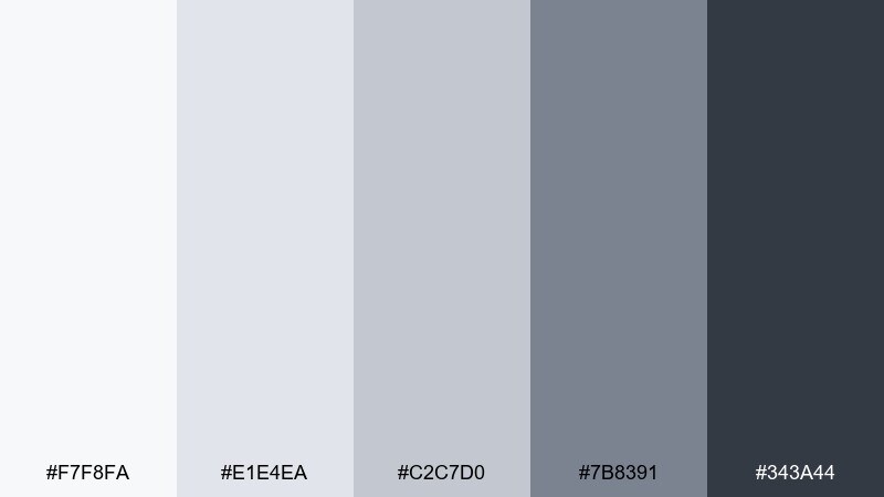 soft slate color palette with hex codes