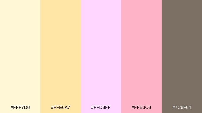 soft sorbet pastels color palette with hex codes