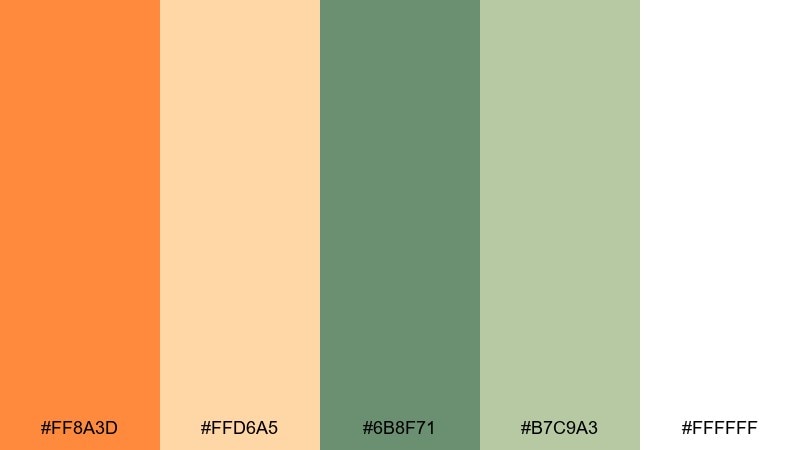 soft sprout color palette with hex codes