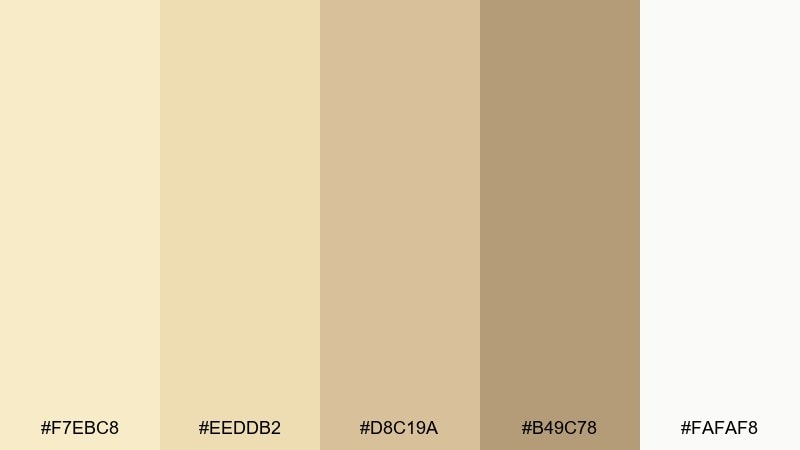 soft studio light straw color palette with hex codes
