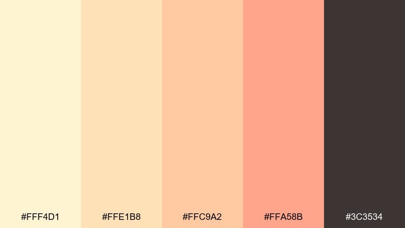 soft sunrise ui color palette with hex codes