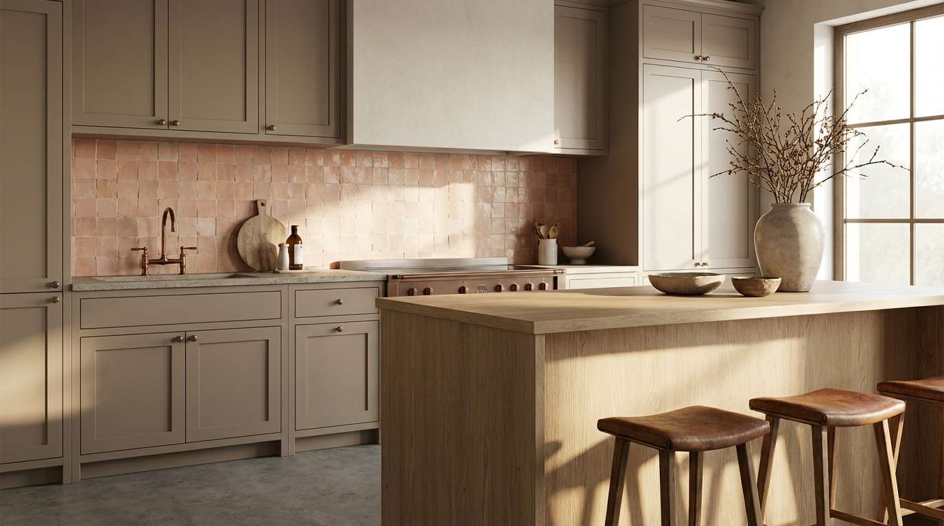 terracotta taupe kitchen