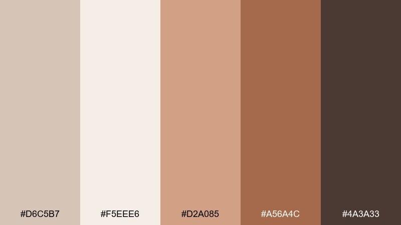 soft terracotta color palette with hex codes