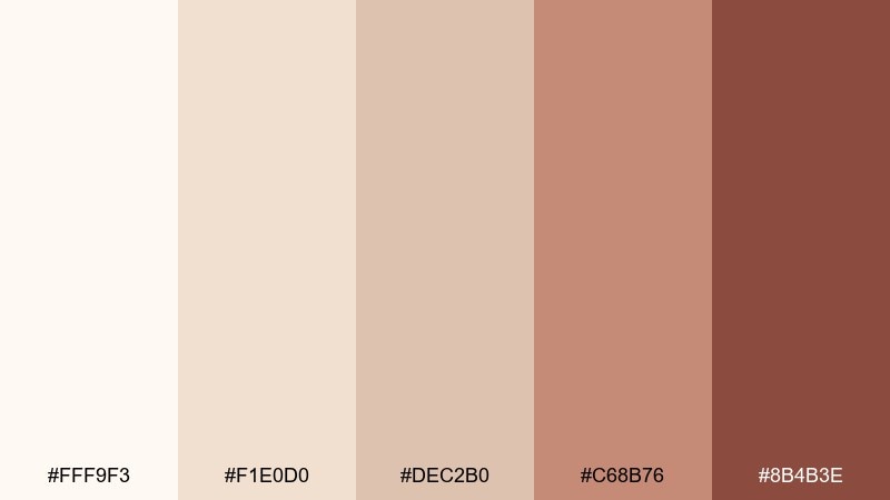 soft terracotta color palette with hex codes