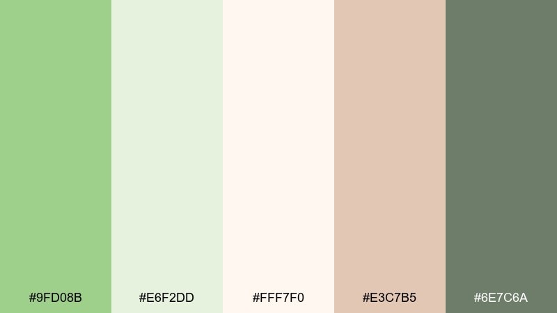 soft wedding greens pistachio color palette with hex codes