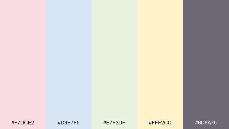 softbox pastels studio color palette with hex codes