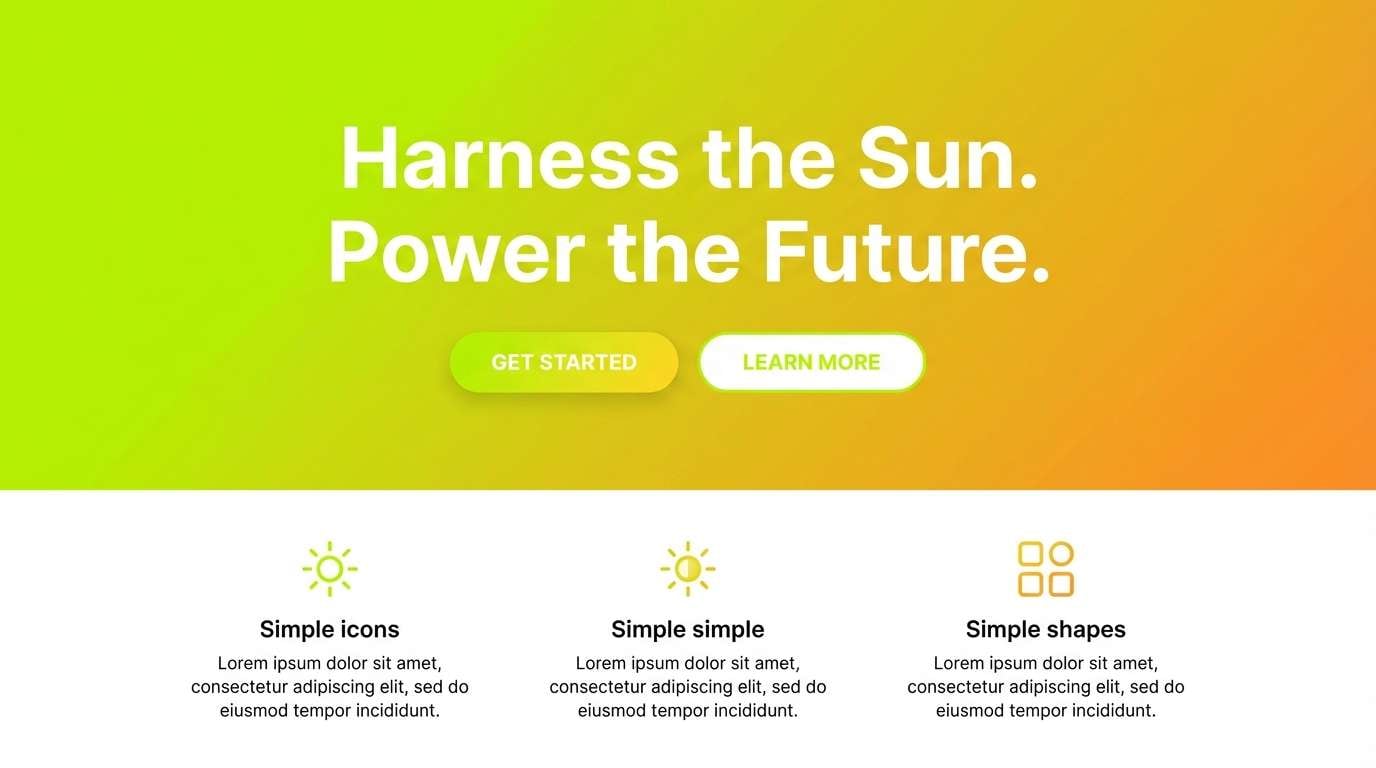 solar lime gradient ui