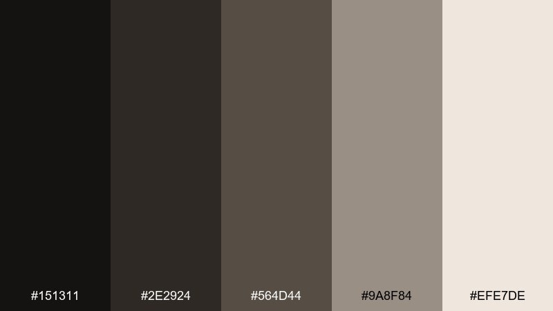 sooty sandstone shadow color palette with hex codes