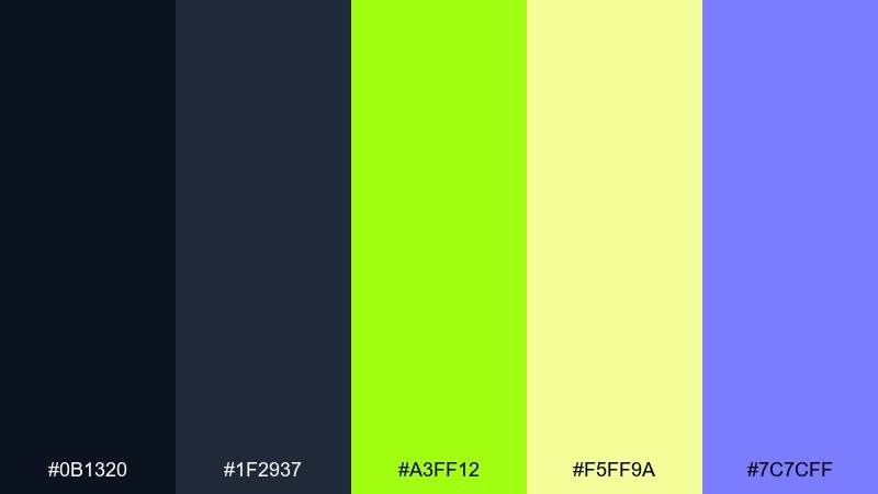 sour apple streetlight pixel art color palette with hex codes