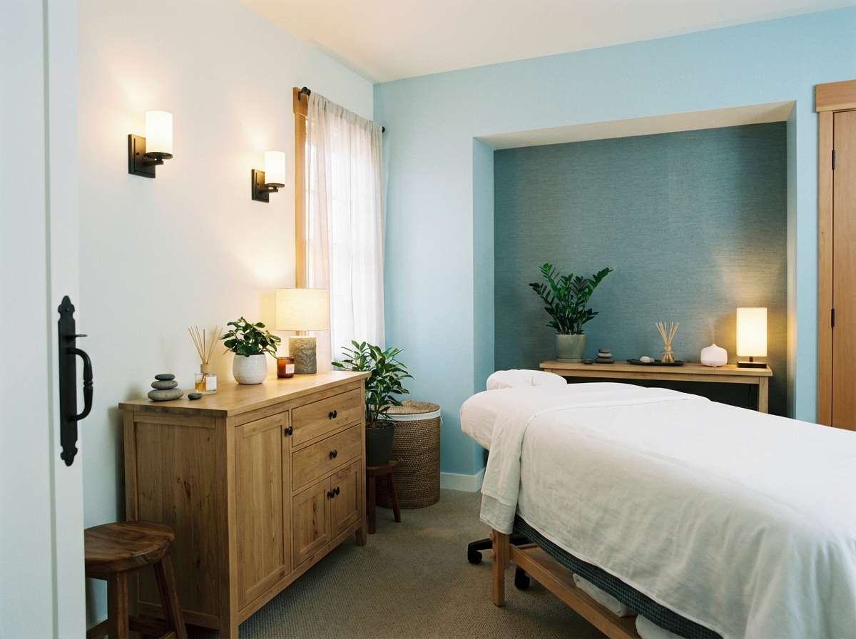 calm massage room interior