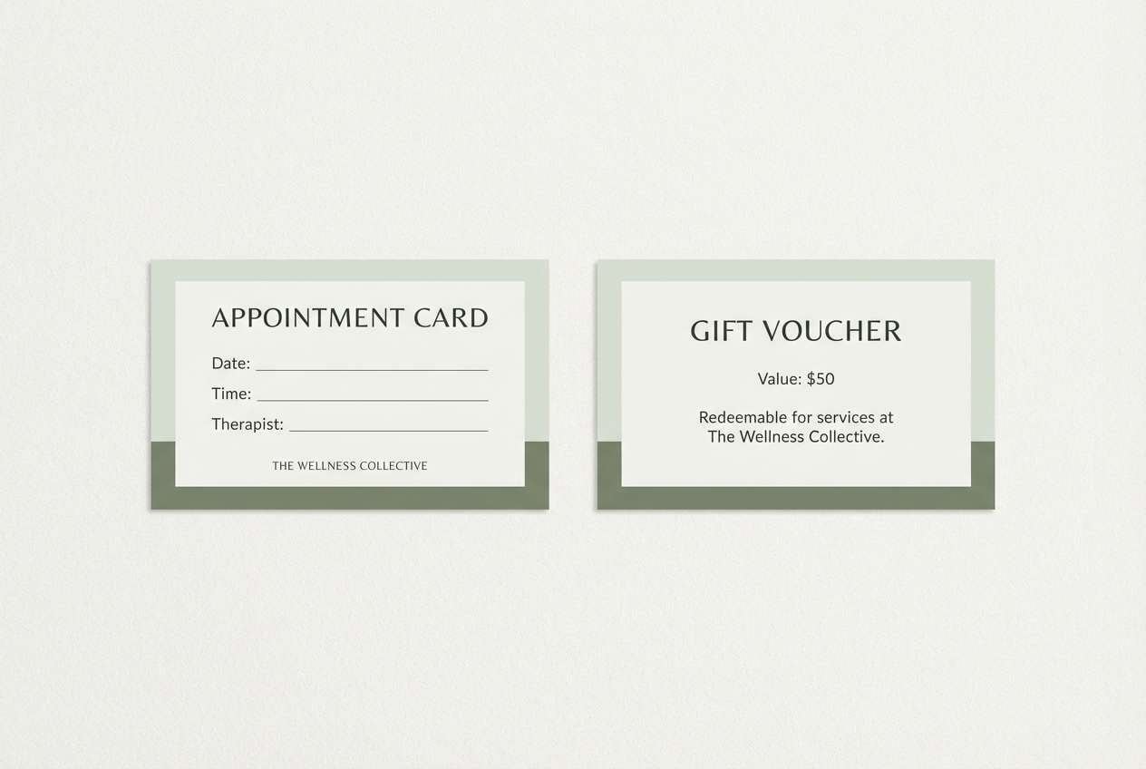 zen appointment card design