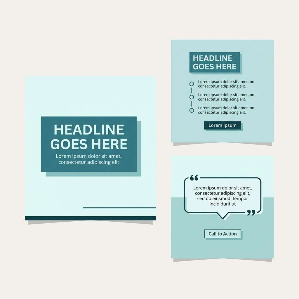 teal social post templates