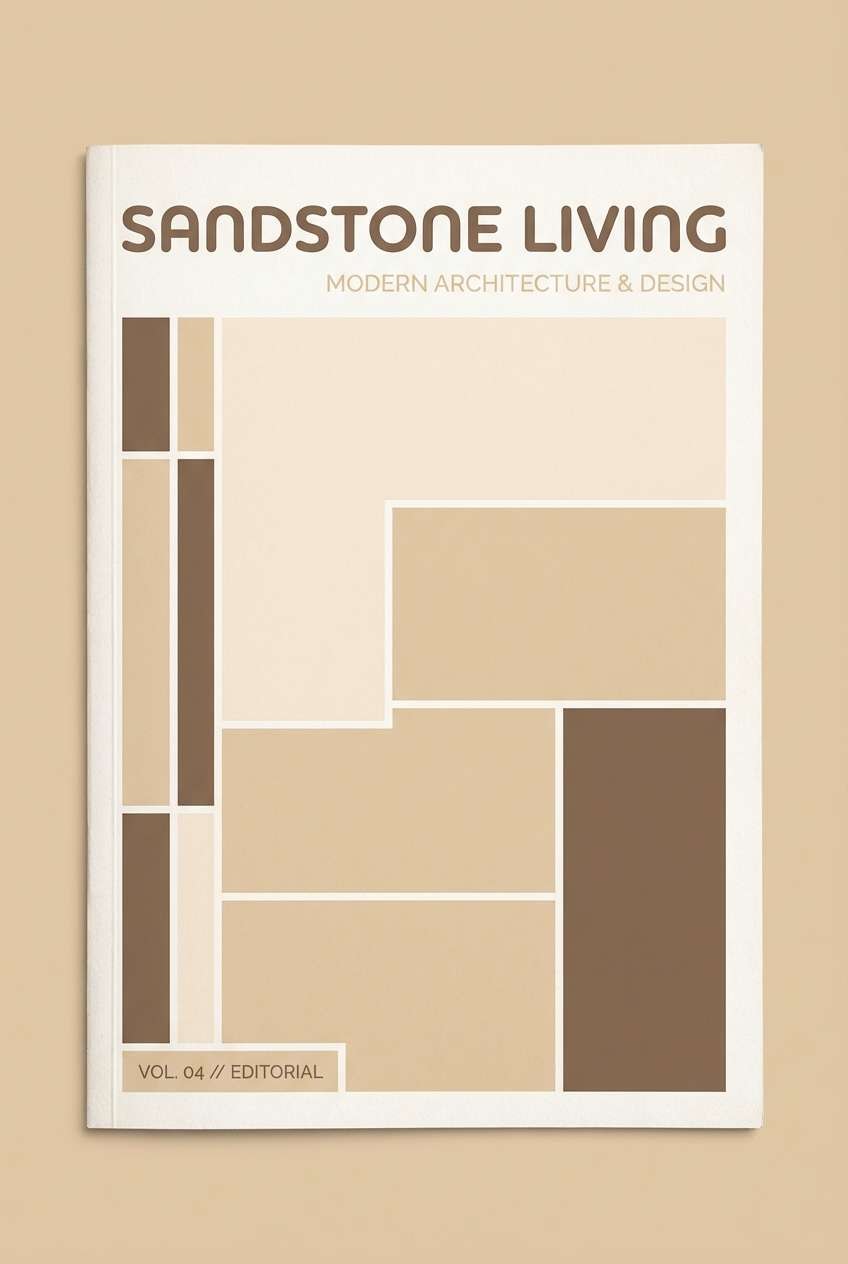 warm sandstone brochure cover