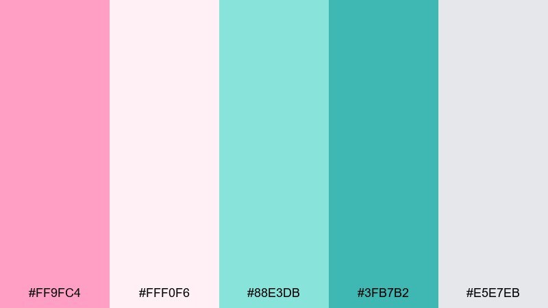 spa day pastels color palette with hex codes