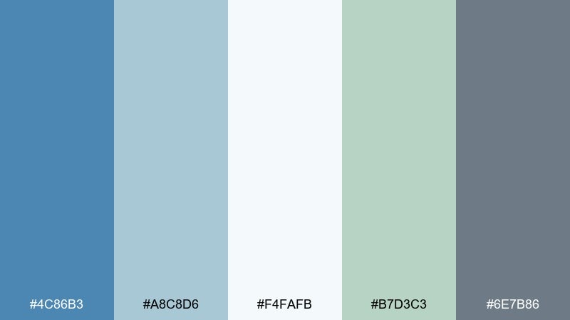 spa serenity color palette with hex codes