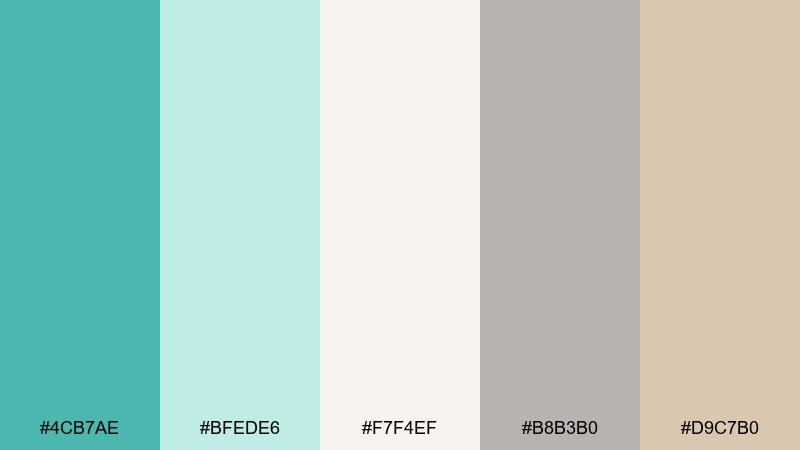 spa serenity verdigris color palette with hex codes