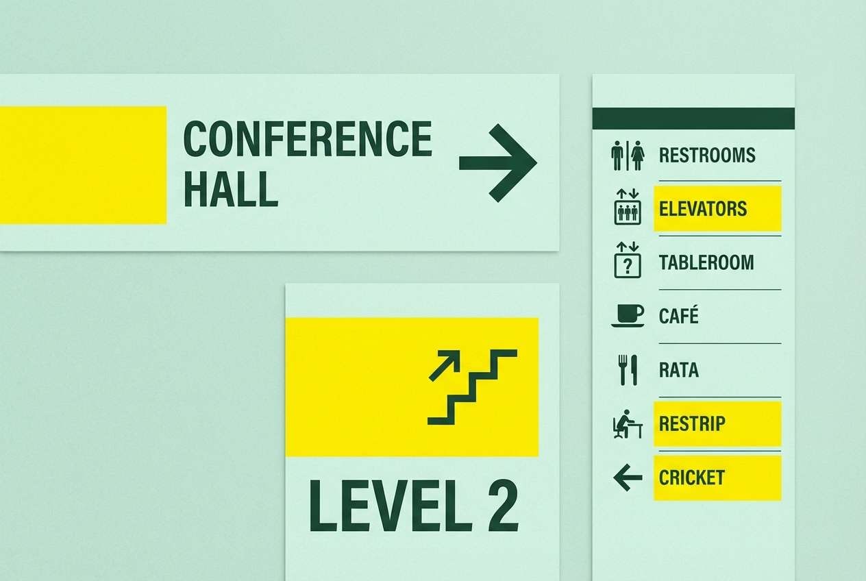 spa wayfinding signage