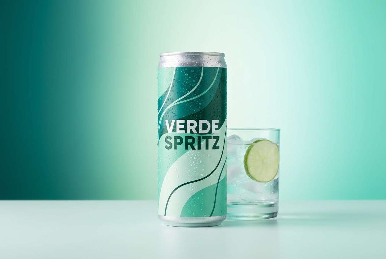 sparkling beverage can ad