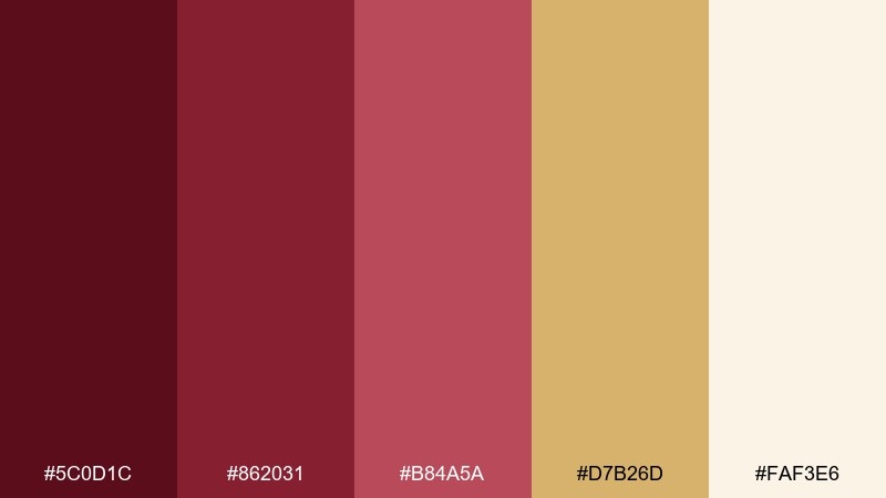 sparkling burgundy gold red burgundy color palette with hex codes