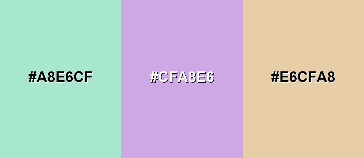 triadic combinations of spearmint-color