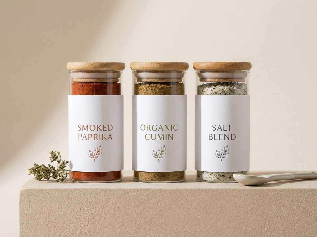 spice jar label mockup