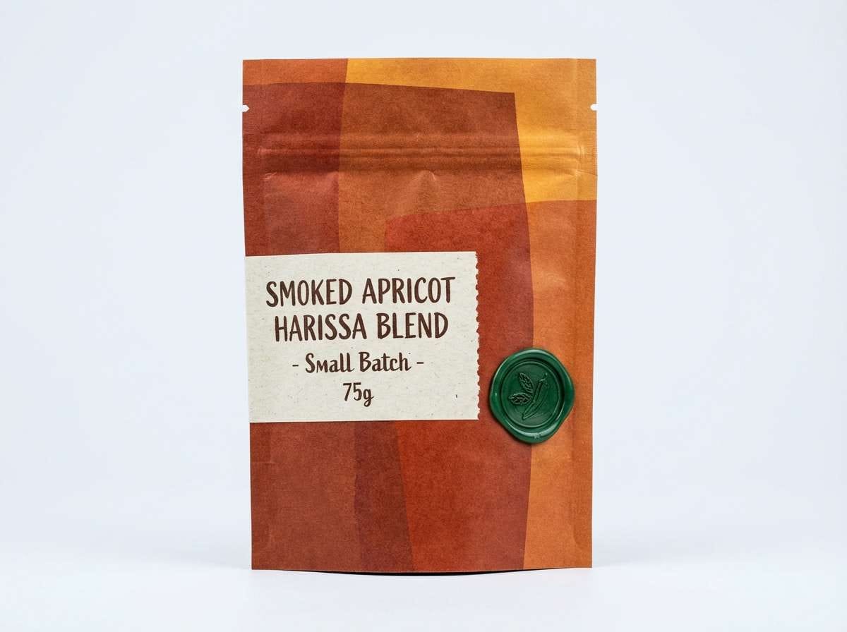spice pouch label design
