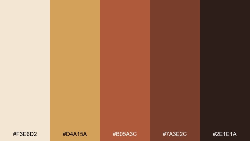 spice route earthy color palette with hex codes