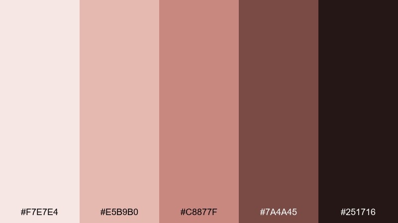 spiced rose color palette with hex codes