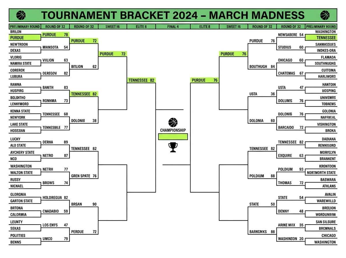 tournament bracket sheet