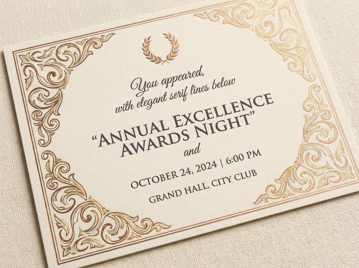 award night invitation