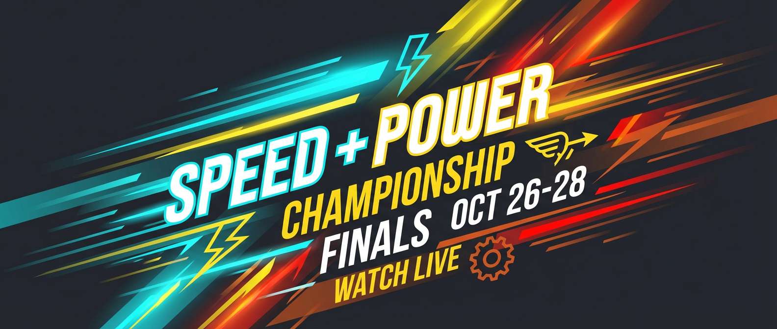 sports promo banner with speed lines