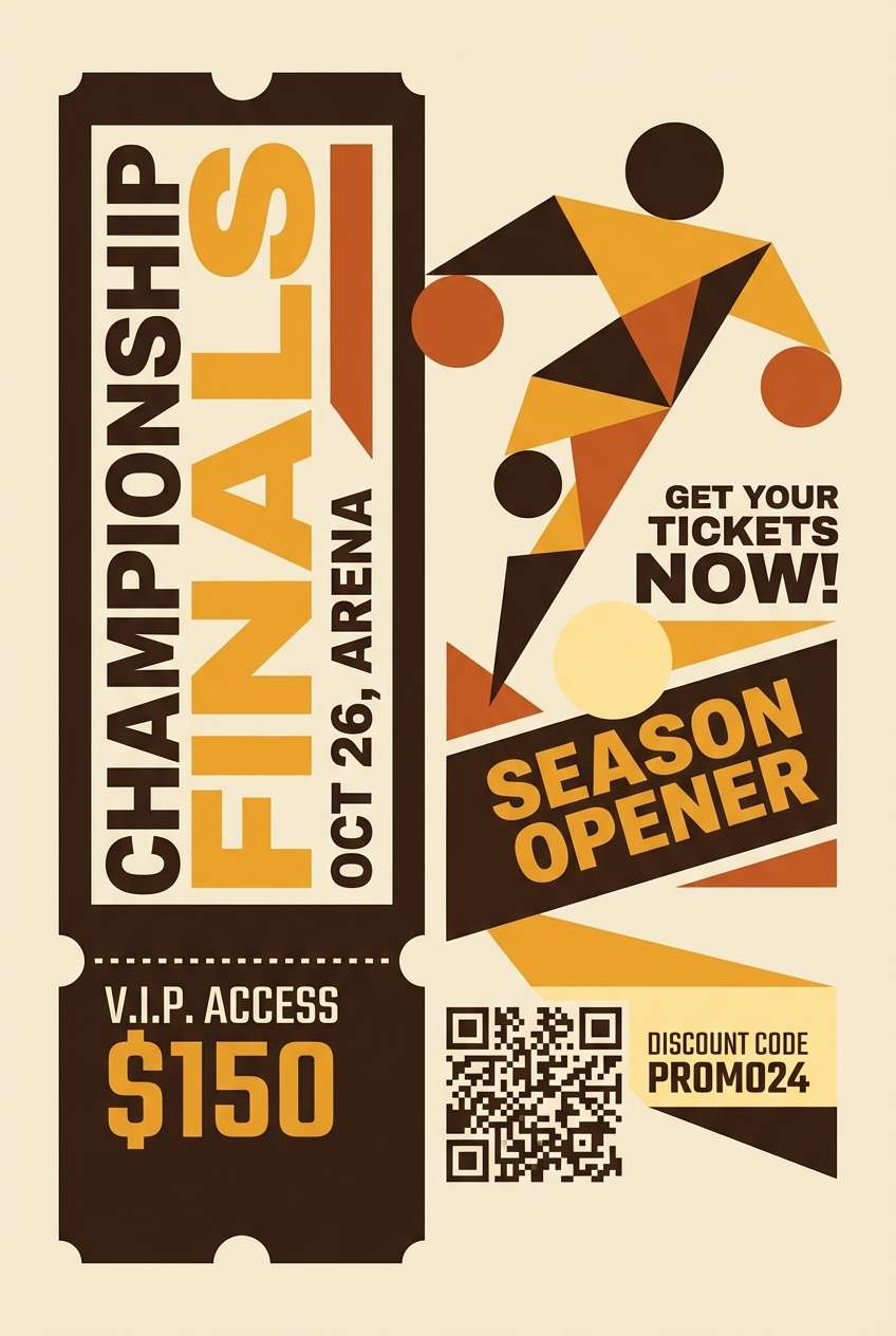 sports ticket promo graphic