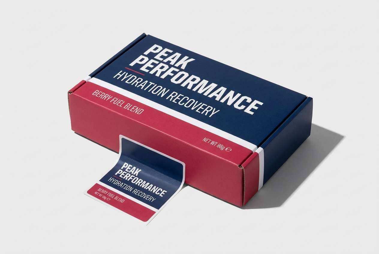 sporty product packaging