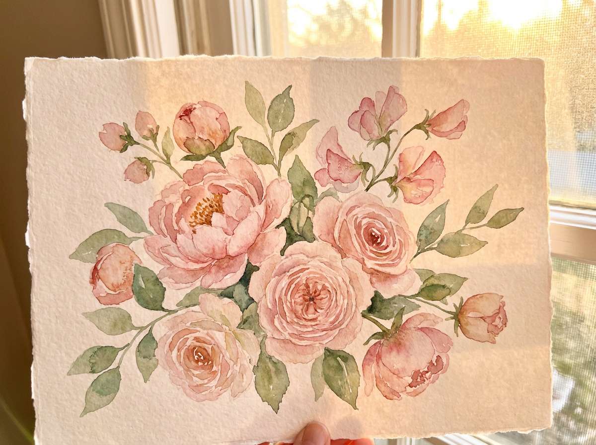 watercolor spring bouquet