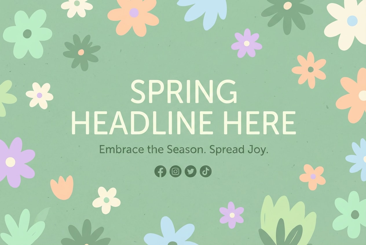 spring green palette social banner