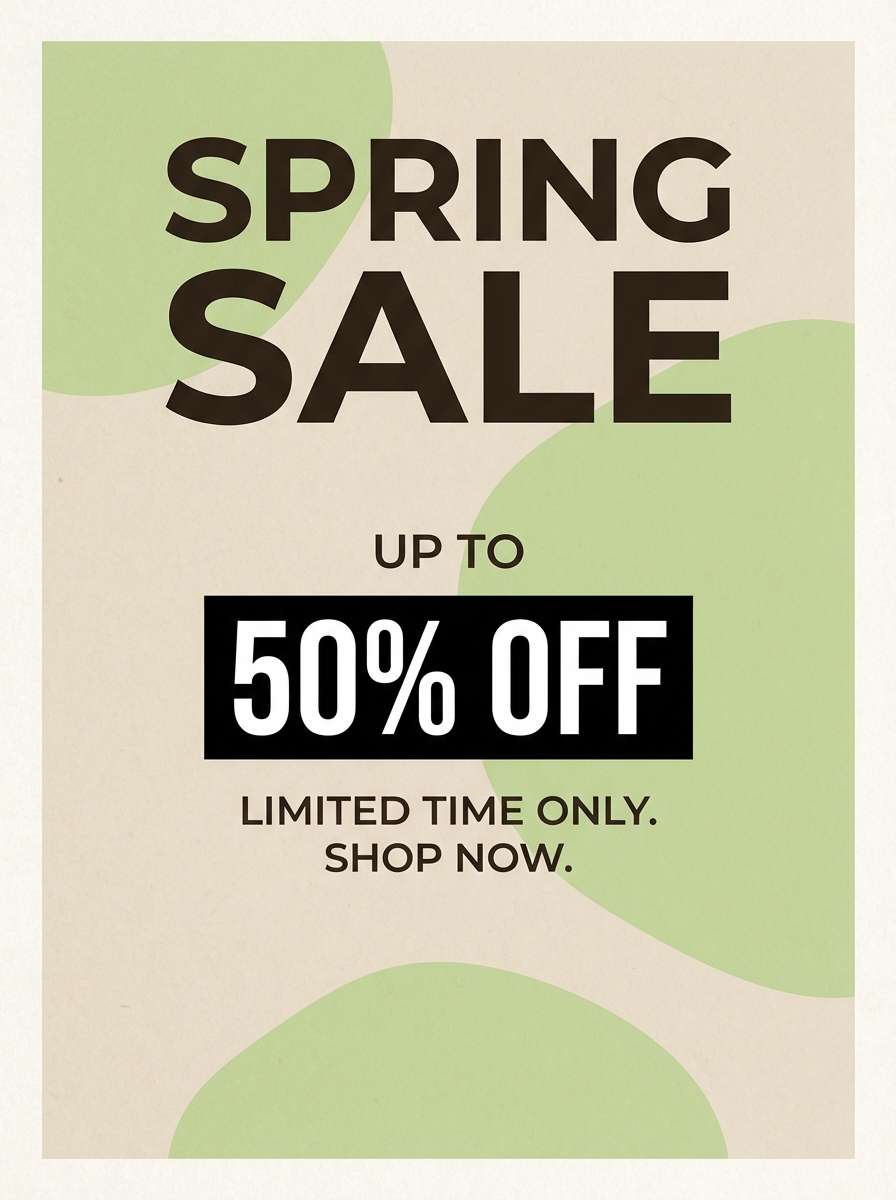 spring sale poster